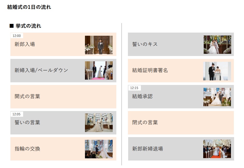 結婚式の流れ３