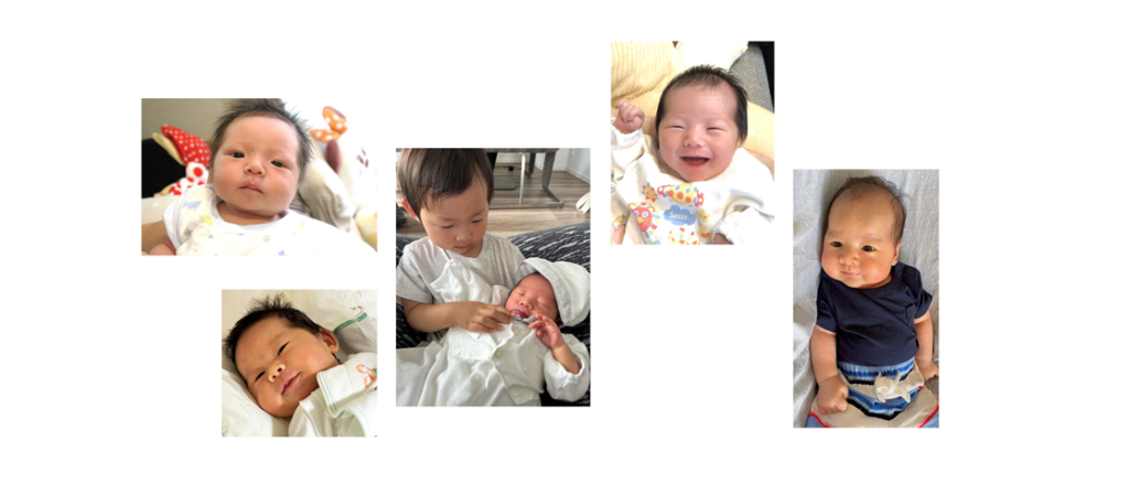 社内コミュニケーション(一例) 社員に子が生まれたら、任意で写真を提供いただき、社内掲示板で共有して喜びを分かち合っています。