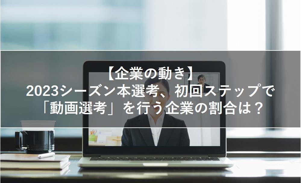 初回ステップで「動画選考」を行う企業の割合は？