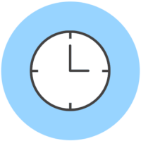 <center>フレックスタイム制<br> (コアタイムなし)</center> コアタイムなしでより柔軟な働き方を実現。同時に8時~20時をフレキシブルタイムとし、長時間労働を防いでいます
※プロ職が対象(一部の部署・職種を除き適用)