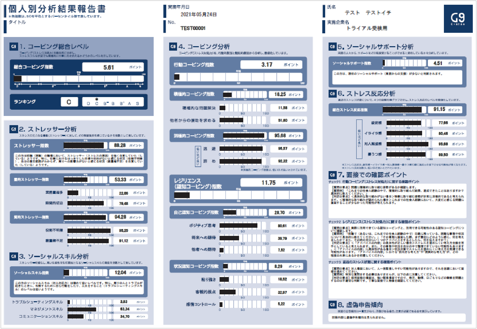 分析結果報告書イメージ