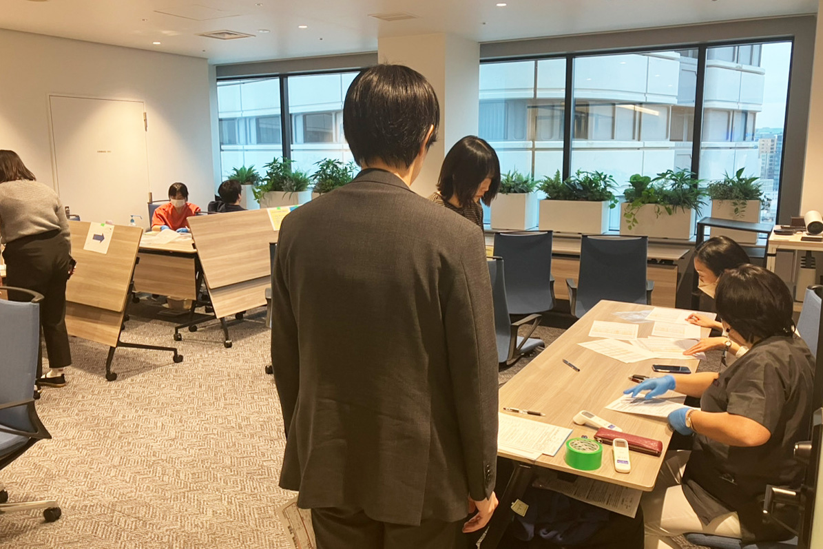 今年はさくさく受付をして…