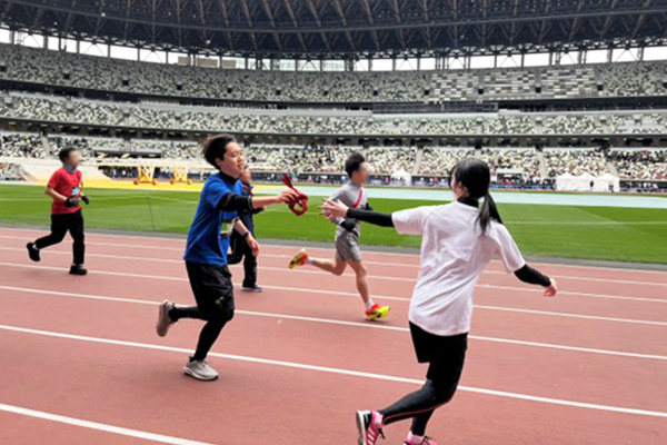 たすきを渡す瞬間。素敵です