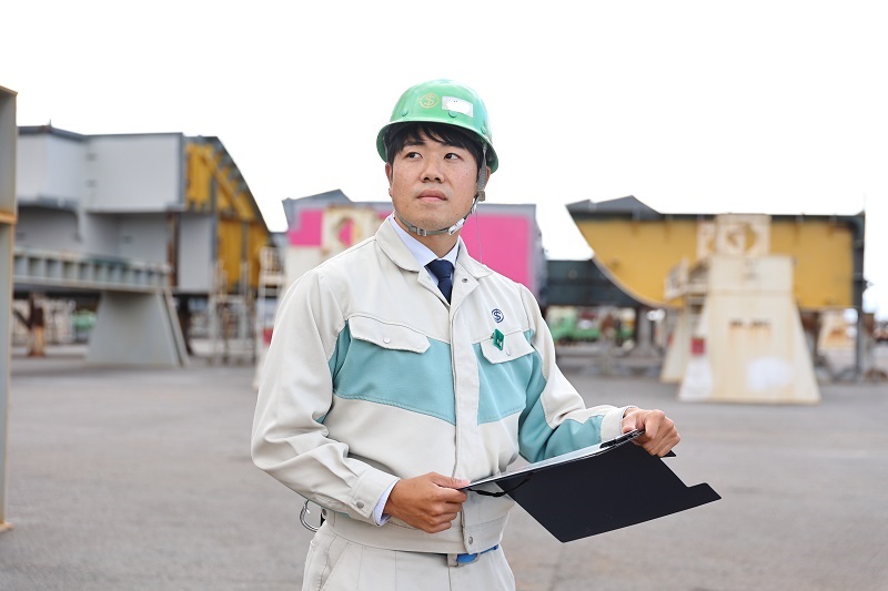 建造船の写真撮影及び現場確認